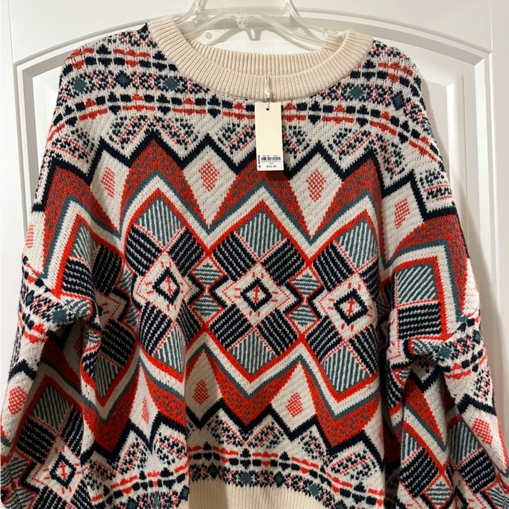 Gilded Intent Multicolor Geometric Sweater